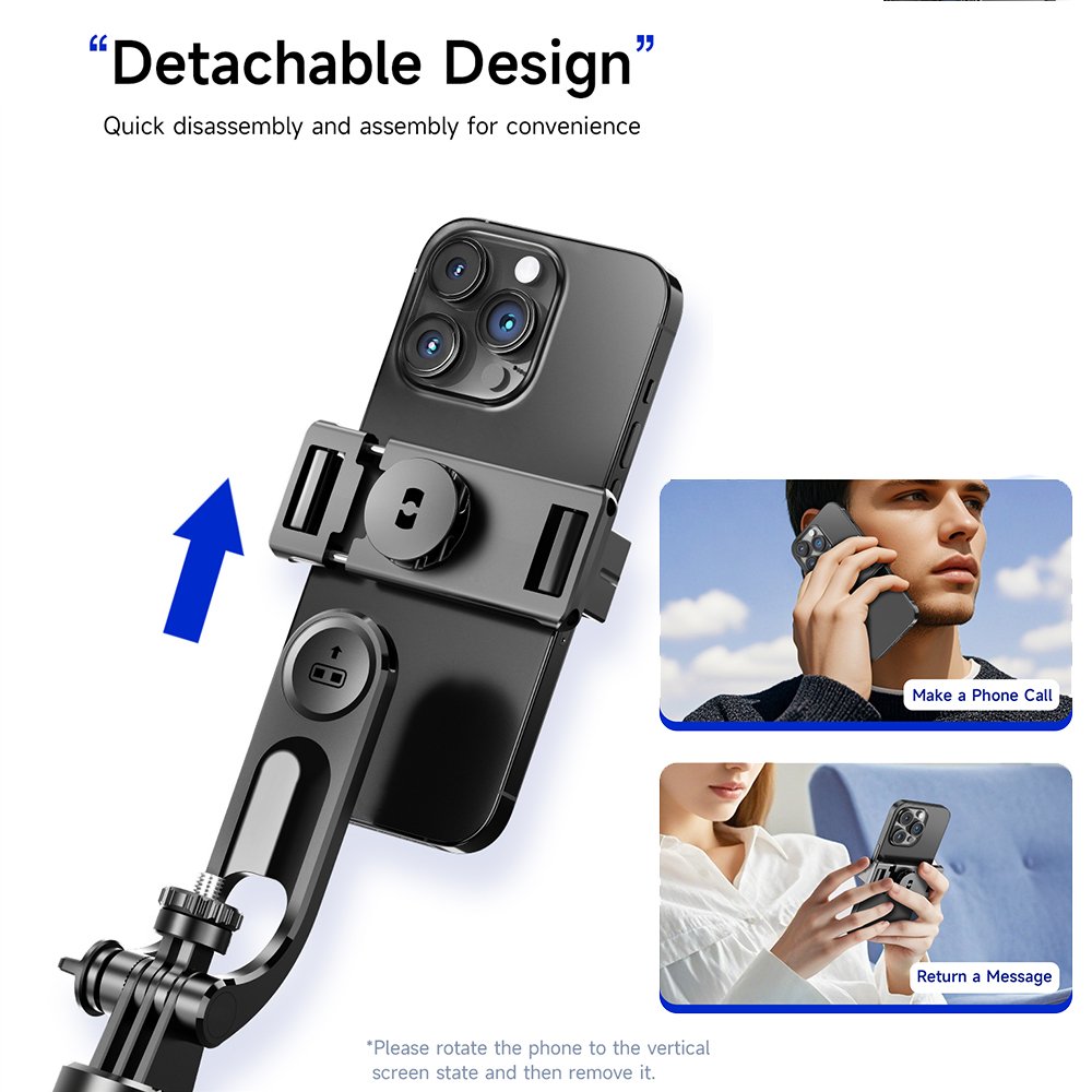 Perche Selfie Trépied F16 — Stabilisateur 360°, Hauteur 170cm, Télécommande Bluetooth – Image 4